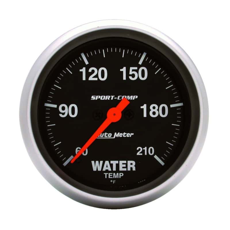 AutoMeter — Autometer Sport-Comp 2-5/8in Water Temperature 60-210 Degrees F Stepper Motor Gauge
2-5/8" LOW TEMP GA, - view 1