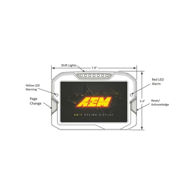 AEM — AEM CD-7 Non Logging Race Dash Carbon Fiber Digital Display (CAN Input Only)
CD-7 Carbon - view 9