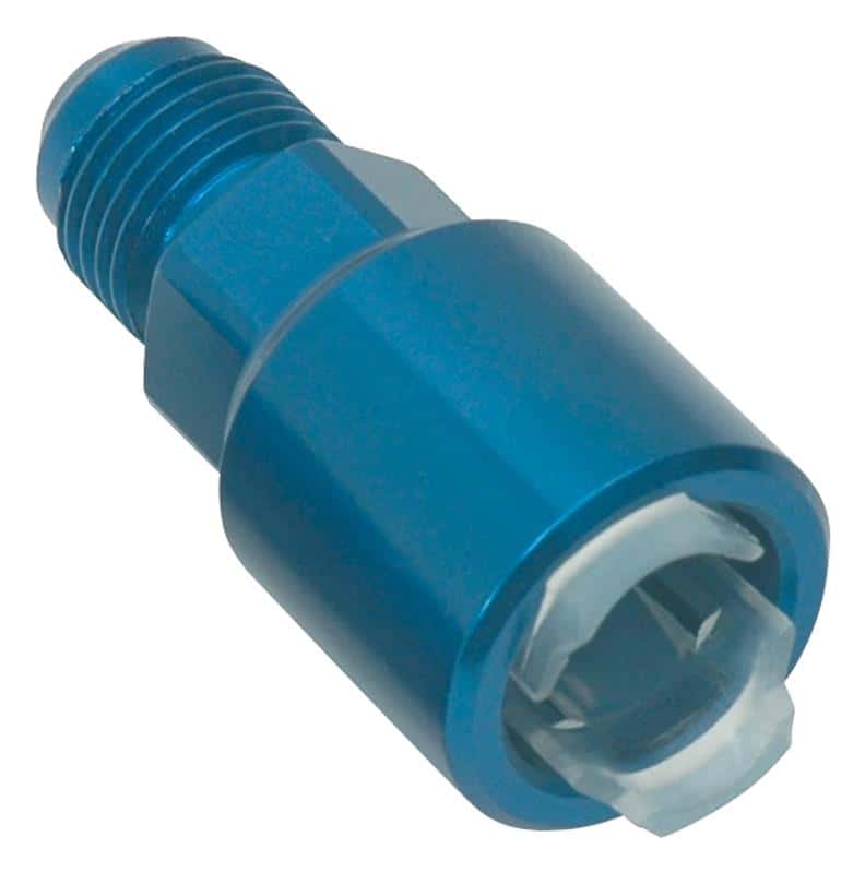 Russell — Russell Performance -6 AN male to 5/16in SAE quick-disconnect female (Blue Single)
Adapter Fitting - view 3