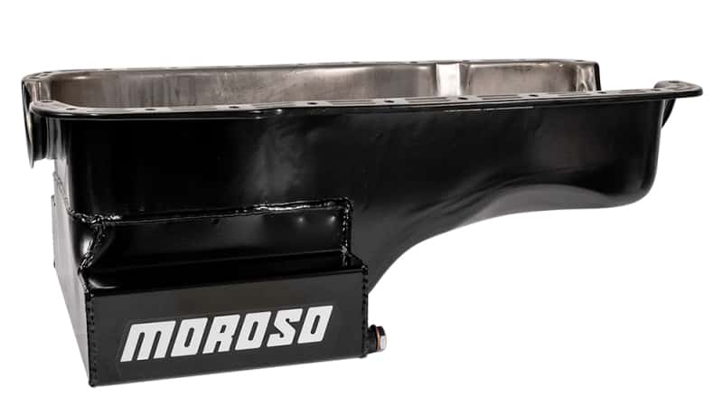 Moroso — Moroso Ford 351W (w/Front Sump) Kicked Out Wet Sump 7qt 8in Steel Oil Pan - view 2