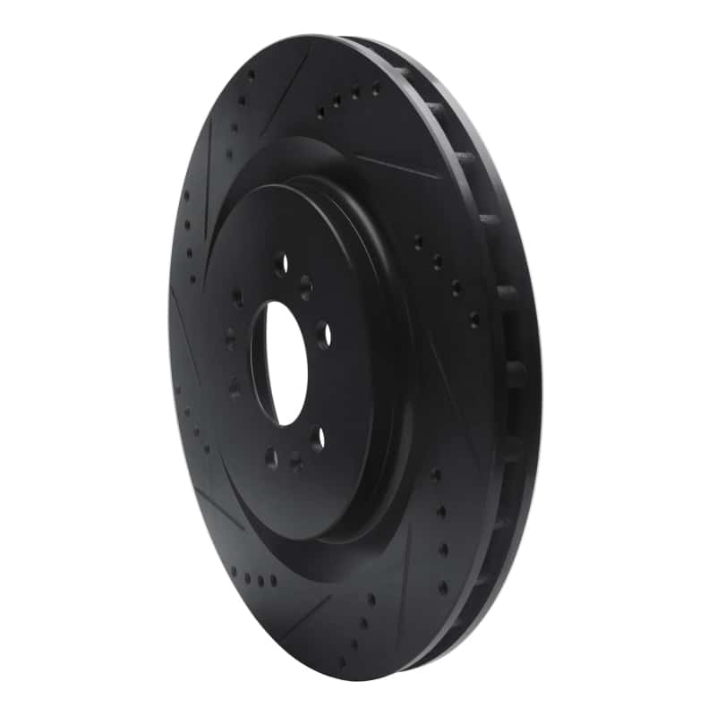 R1 Concepts — R1 04-11 Cadillac STS Rear Left Drilled & Slotted Black Brake Rotor
R1 Brake Rotor Drill - view 2