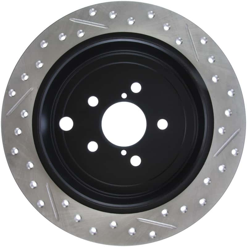 Stoptech — StopTech 08-10 Impreza WRX (Exc STi)/08-10 Impreza Coupe/Sedan Slotted & Drilled Right Rear Rotor
Disc Brake Rotor
Slot/Drill Rotor - view 3