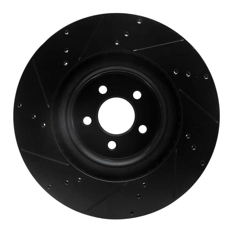 R1 Concepts — R1 15-23 Ford Mustang Front Right Drilled & Slotted Black Brake Rotor
R1 Brake Rotor Drill - view 5
