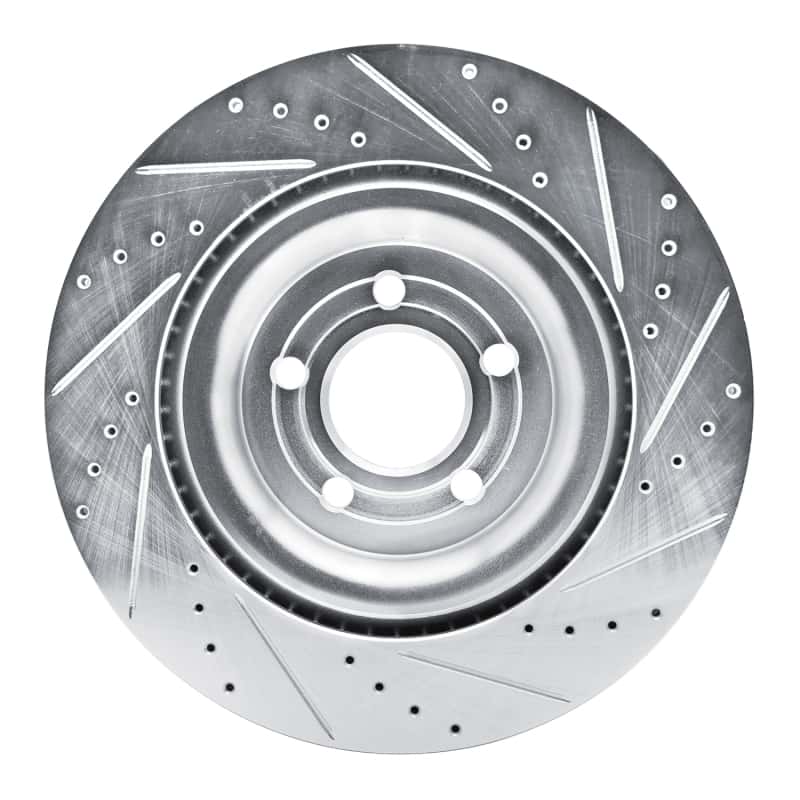 R1 Concepts — R1 20-25 Ford Police Interceptor Utility Rear Left Drilled & Slotted Silver Brake Rotor
R1 Brake Rotor Drill - view 5