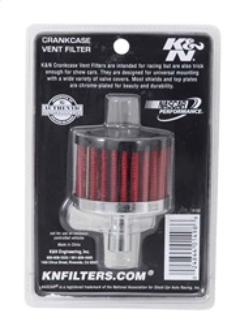 K&N Engineering — K&N Steel Base Crankcase Vent Filter .5in Vent OD x 2in OD x 1.5in Height
Vent Air Filter/Brea
Vent Air Filter - view 10