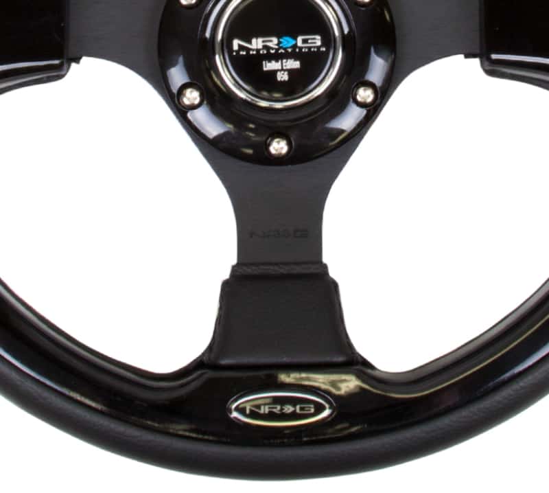 NRG — NRG Reinforced Steering Wheel (320mm) Blk w/Gloss Black Trim - view 8