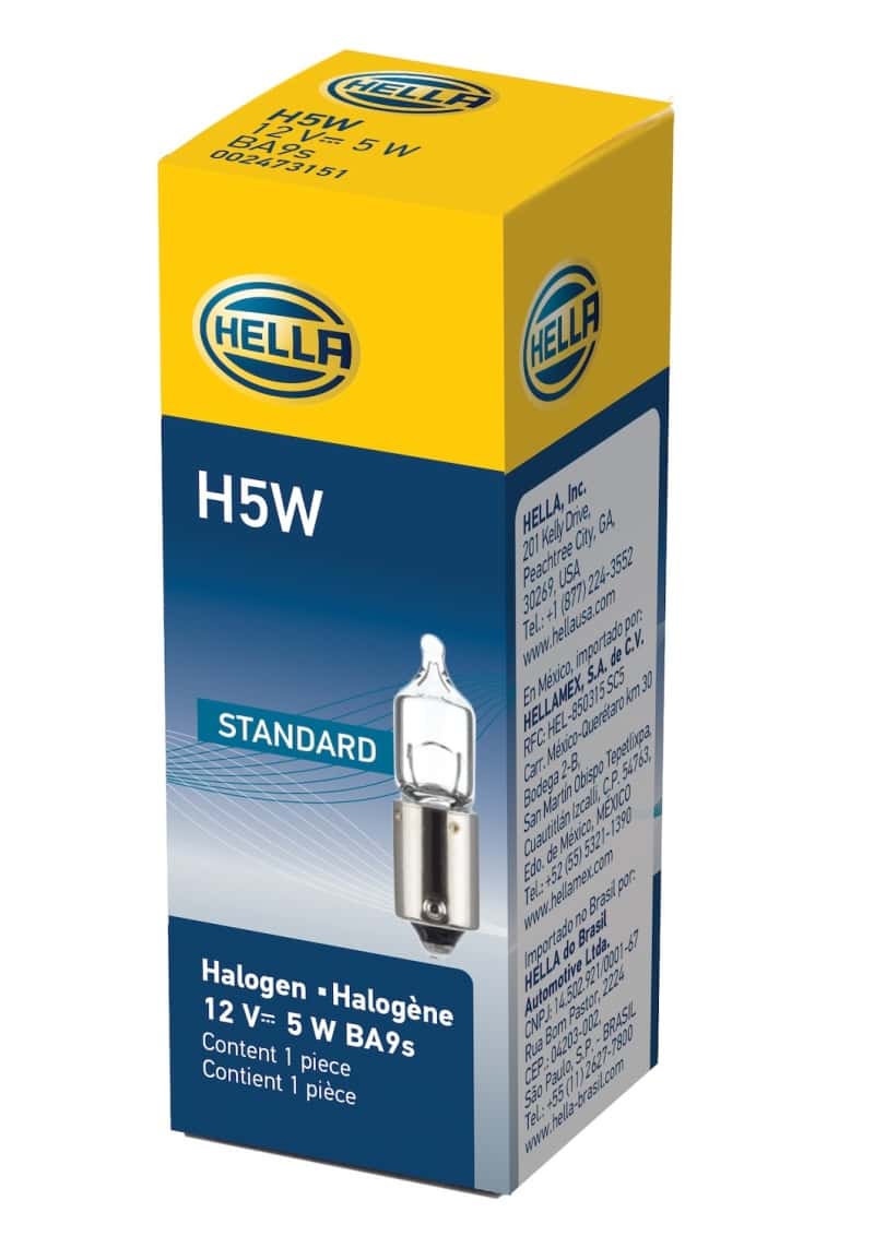 Hella — Hella Bulb H5W 12V 5W Ba9S T275
H5W Halogen Bulb - view 6
