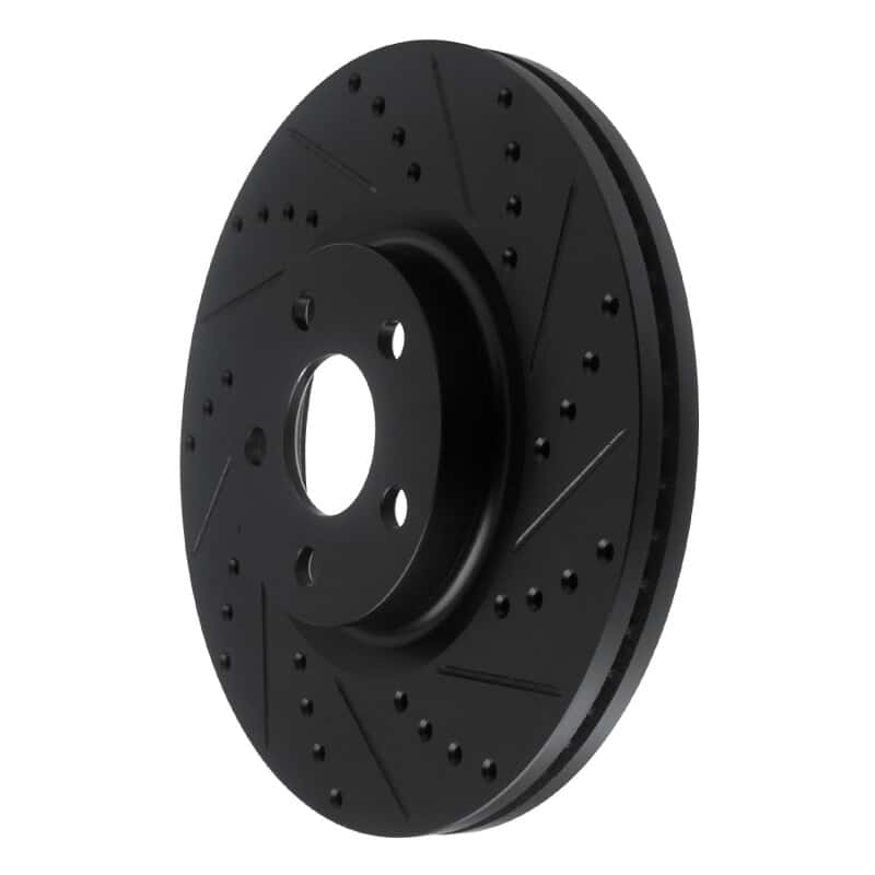R1 Concepts — R1 17-20 Lincoln MKZ Front Right Drilled & Slotted Black Brake Rotor
R1 Brake Rotor Drill - view 2