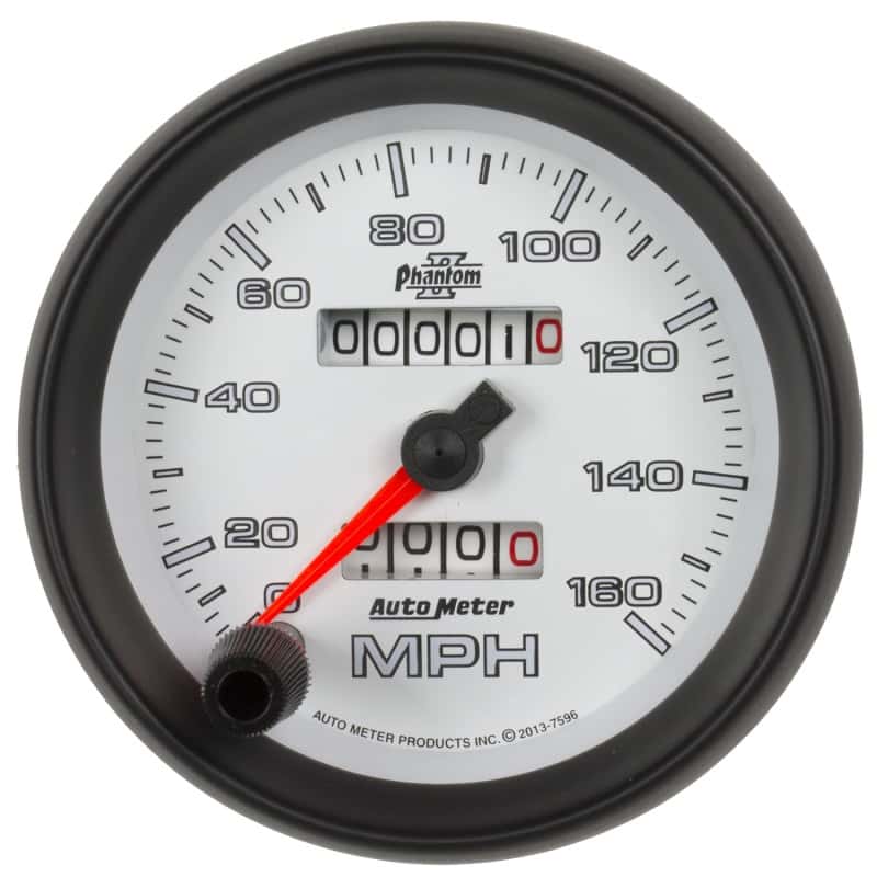 AutoMeter — Autometer Phantom II 3-3/8in 160 MPH Mechanical Speedometer
3-3/8" SPEEDO, 160 M - view 1