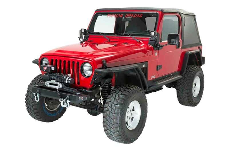 Fishbone Offroad — Fishbone Offroad 97-06 Jeep Wrangler TJ Winch Plate Steel - Black Textured Powdercoat Piranha Series - view 7