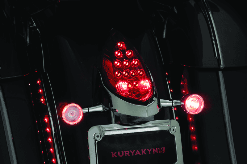 Kuryakyn — Kuryakyn Rear Turn Signal & License Plate Mount Indian Chrome - view 2