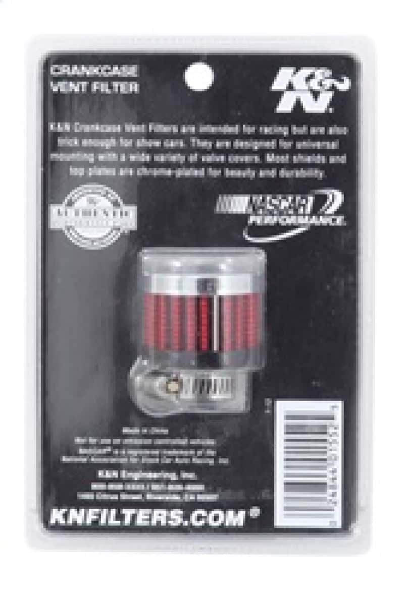 K&N Engineering — K&N Rubber Base Crankcase Vent Filter - 0.55in Flange ID 1.375in OD 1.125in Height
Vent Air Filter/Brea
Vent Air Filter - view 6