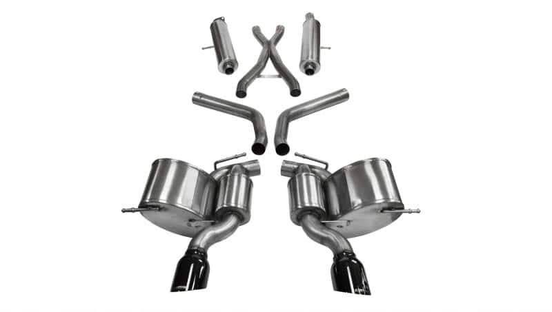 CORSA Performance — Corsa 2012-2013 Jeep Grand Cherokee 6.4L V8 Black Sport Cat-Back Exhaust
Exhaust - view 1