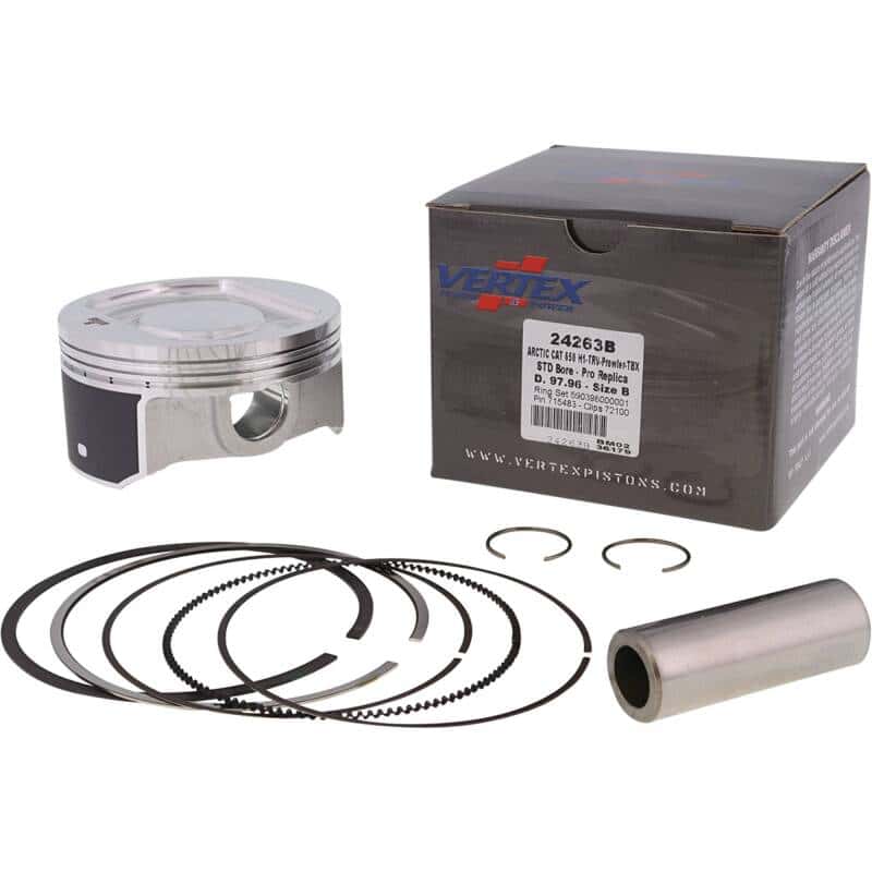 Vertex Pistons — Vertex Piston 05-11 Arctic Cat 650 H1 4x4 650cc Forged Replica Piston Kit - view 2