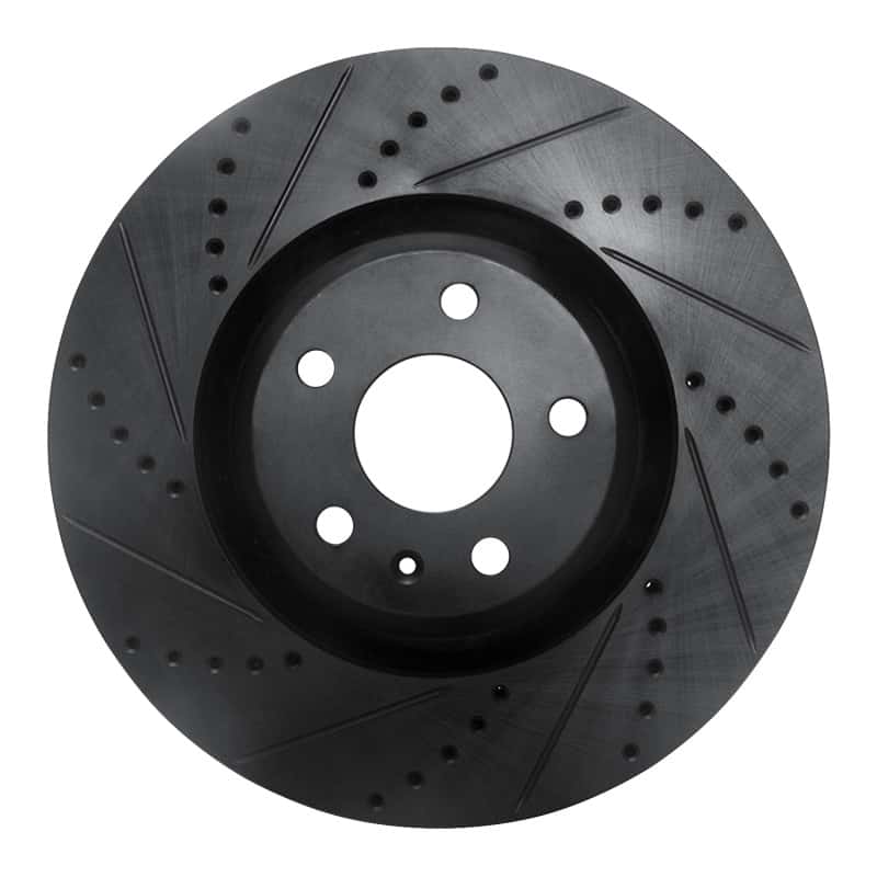 R1 Concepts — R1 08-11 Audi TT Quattro Front Left Drilled & Slotted Black Brake Rotor
R1 Brake Rotor Drill - view 1