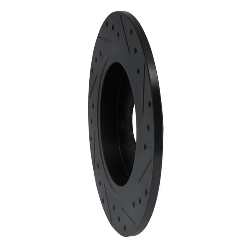 R1 Concepts — R1 02-04 Ford Focus Rear Left Drilled & Slotted Black Brake Rotor
R1 Brake Rotor Drill - view 4