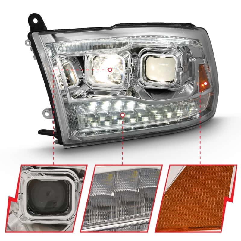 ANZO — ANZO 2009-2018 Dodge Ram 1500 Projector H.L. Switchback Black Amber
Head Light Set
HdLtSet - view 4
