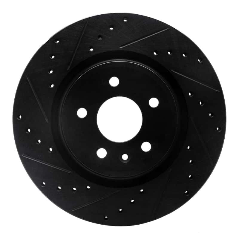 R1 Concepts — R1 09-10 Ford Taurus SHO Front Left Drilled & Slotted Black Brake Rotor
R1 Brake Rotor Drill - view 1
