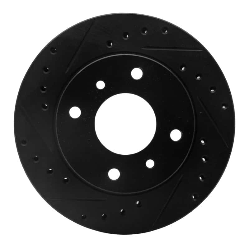 R1 Concepts — R1 89-96 Nissan 240SX Front Left Drilled & Slotted Black Brake Rotor
R1 Brake Rotor Drill - view 1