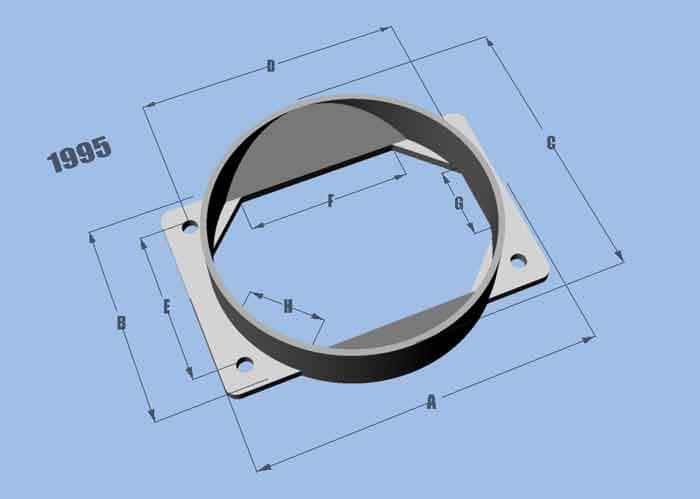 Vibrant — Vibrant MAF Sensor Adapter Plate for Mitsubishi applications use w/ 4.5in Inlet I.D. filters only
4.5"MAFAdptrForMitsu
MAFSensorMitsubishi
MAFSnsrAdpt - view 4