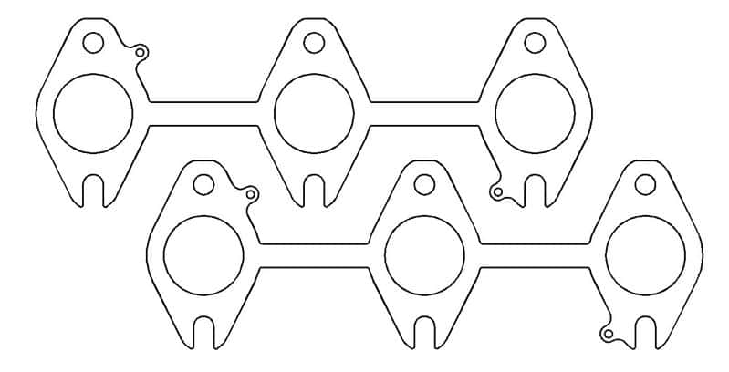 Cometic Gasket — Cometic Dodge Cummins 5.9L 24V/24VCR .040in MLS (2) 3 Port Exhaust Gasket
Exhaust Gasket Set - view 1
