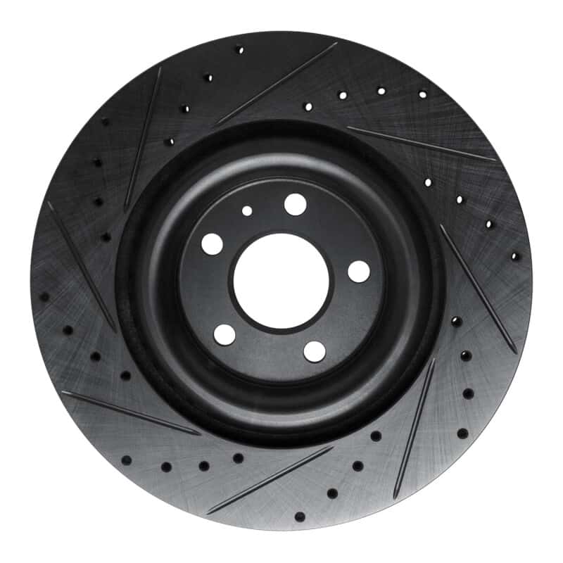 R1 Concepts — R1 17-25 Audi Q8 e-Tron Rear Right Drilled & Slotted Black Brake Rotor
R1 Brake Rotor Drill - view 5