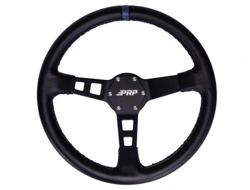 PRP Seats — PRP Deep Dish Leather Steering Wheel- Blue - view 2