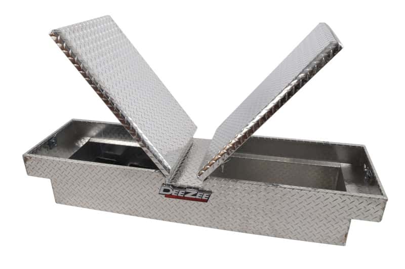 Dee Zee — Dee Zee Universal Tool Box - Red Crossover - Double BT Alum Full Size
ToolBxTrkBedRTR - view 2