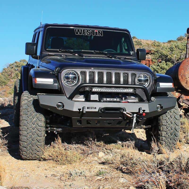 Westin — Westin 18-19 Jeep Wrangler JL WJ2 Full Width Front Bumper w/Bull Bar Textured Black
Bumper- Front
Bumper-Front - view 11