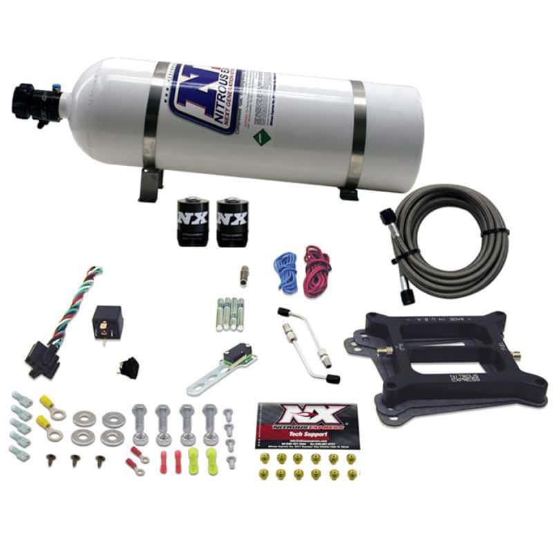 Nitrous Express — Nitrous Express 4150 4-BBL/Alcohol Nitrous Kit (50-300HP) w/15lb Bottle
Injection System Kit
N2OSys - view 3