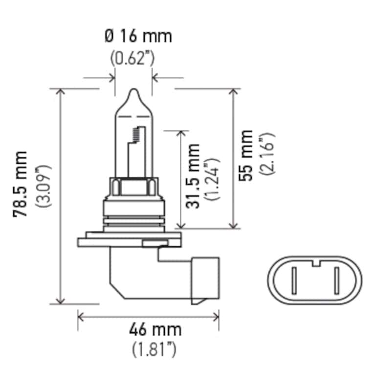 Hella — Hella Bulb 9005 12V 65W P20D T4 +50
9005P50 Halogen Bulb - view 6