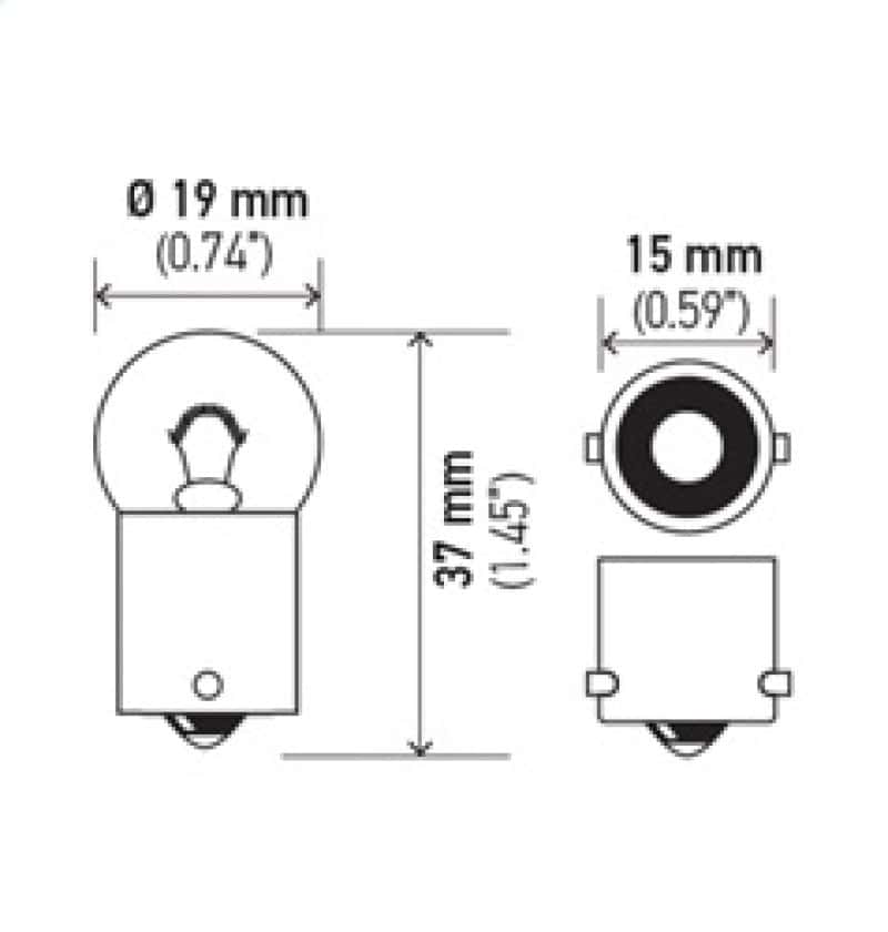 Hella — Hella Bulb 5637 24V 10W BA15s B6
5637 Incan Bulb - view 7