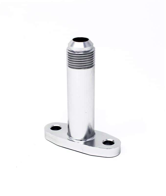 Torque Solution — Torque Solution Extended Port Matched Oil Drain Flange: -10AN for T3/T4 PTE / Turbonetics - view 1