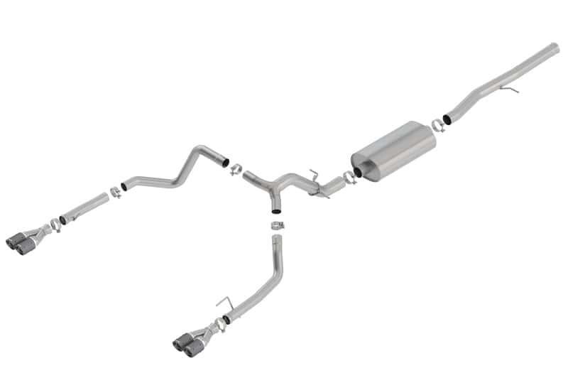 Borla — Borla 19 Chevrolet Silverado/GMC Sierra 1500 6.2L SS Touring Catback Exhaust - Carbon Fiber Tips
Cat-Back System - view 1
