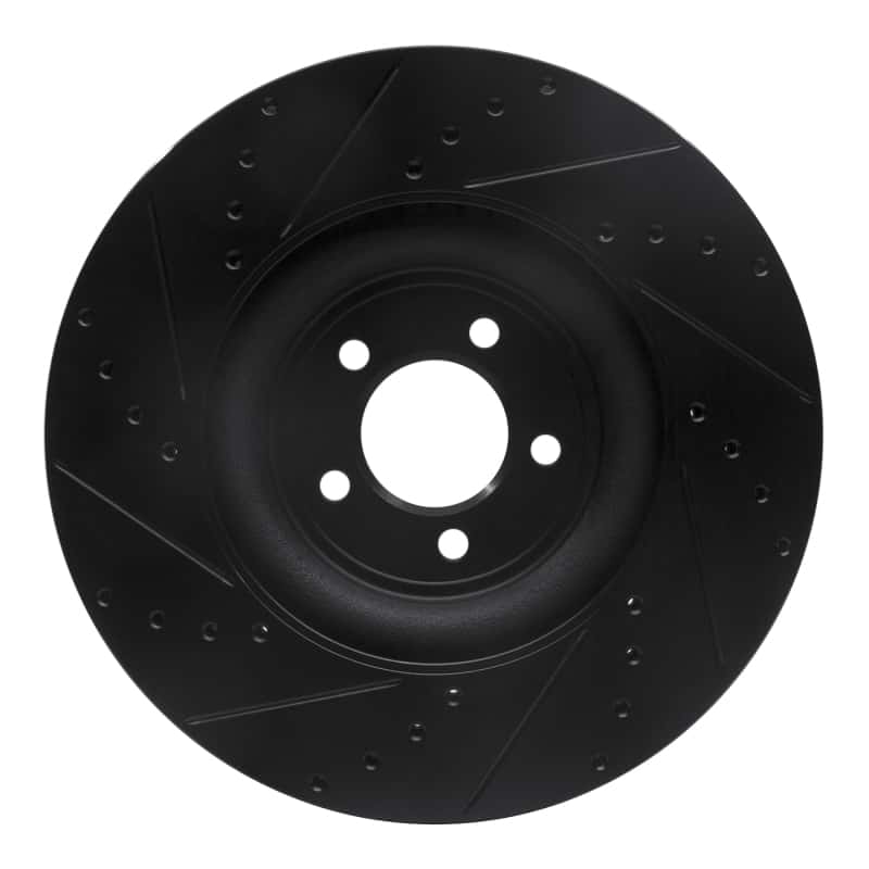 R1 Concepts — R1 06-21 Jaguar F-Type Front Right Drilled & Slotted Black Brake Rotor
R1 Brake Rotor Drill - view 5