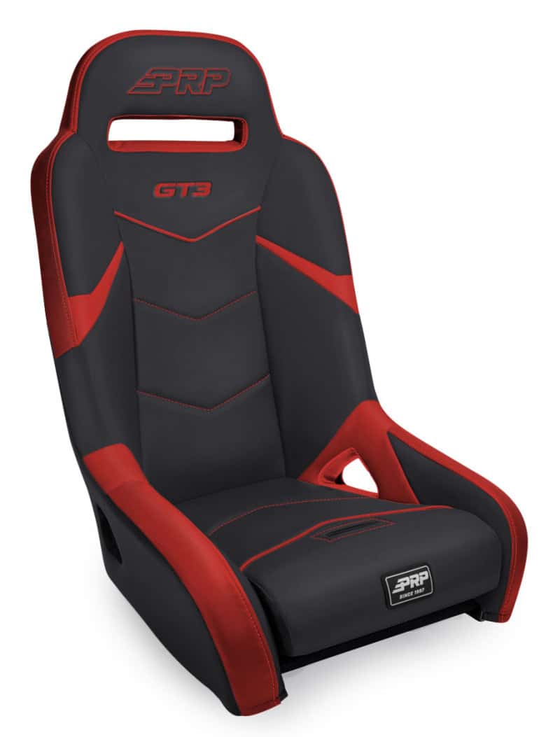 PRP Seats — PRP GT3 Rear Suspension Seat- Black/Red - view 1