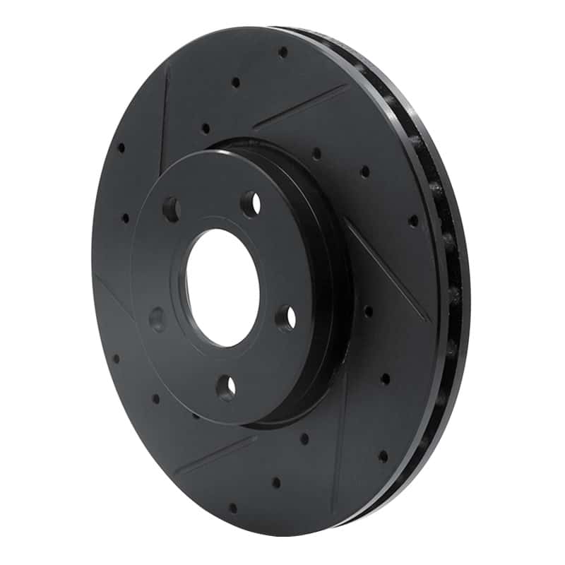 R1 Concepts — R1 12-18 Ford C-MAX Front Left Drilled & Slotted Black Brake Rotor
R1 Brake Rotor Drill - view 2