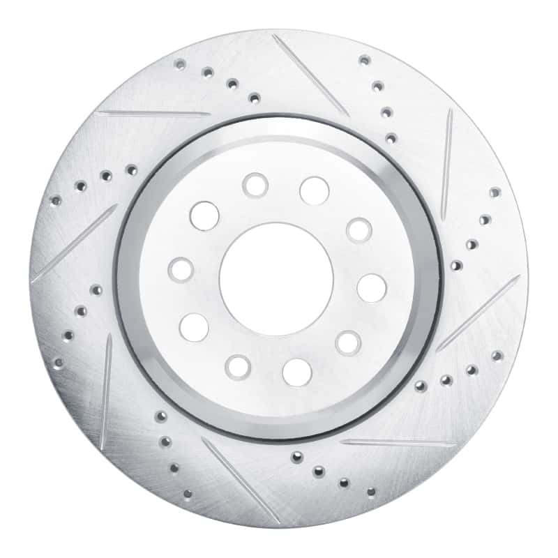 R1 Concepts — R1 14-16 Maserati Ghibli Rear Right Drilled & Slotted Silver Brake Rotor
R1 Brake Rotor Drill - view 1