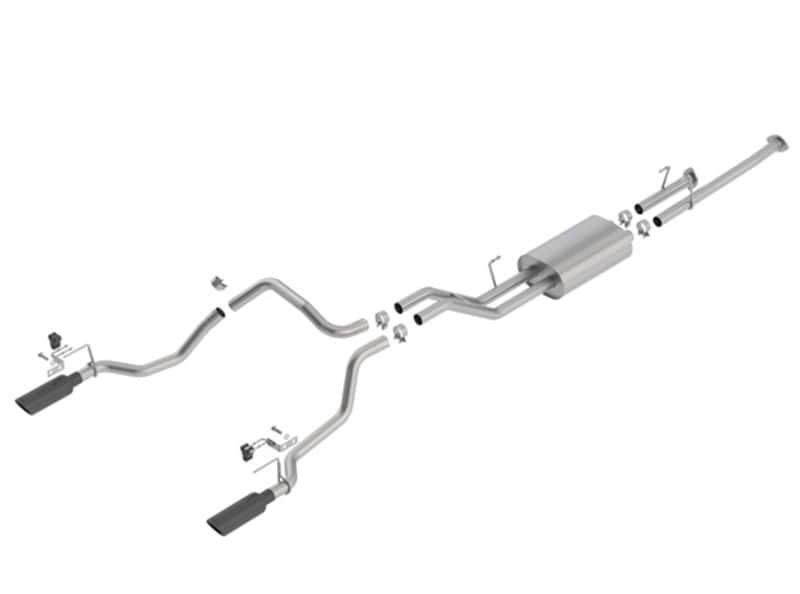 Borla — Borla 14-18 Toyota Tundra 4.6L/5.7L V8 AT 2&4WD Crew Max Cat-Back Touring Exhaust - Black Chrome Tip
Cat-Back System - view 1