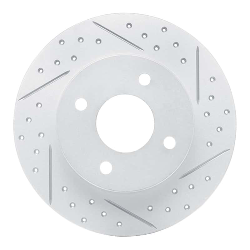 R1 Concepts — R1 04-06 Nissan Sentra Rear Right Drilled & Slotted Geo-Carbon Rotor - view 1