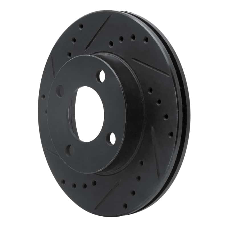 R1 Concepts — R1 90-91 Audi 90 Quattro Front Left Drilled & Slotted Black Brake Rotor
R1 Brake Rotor Drill - view 2