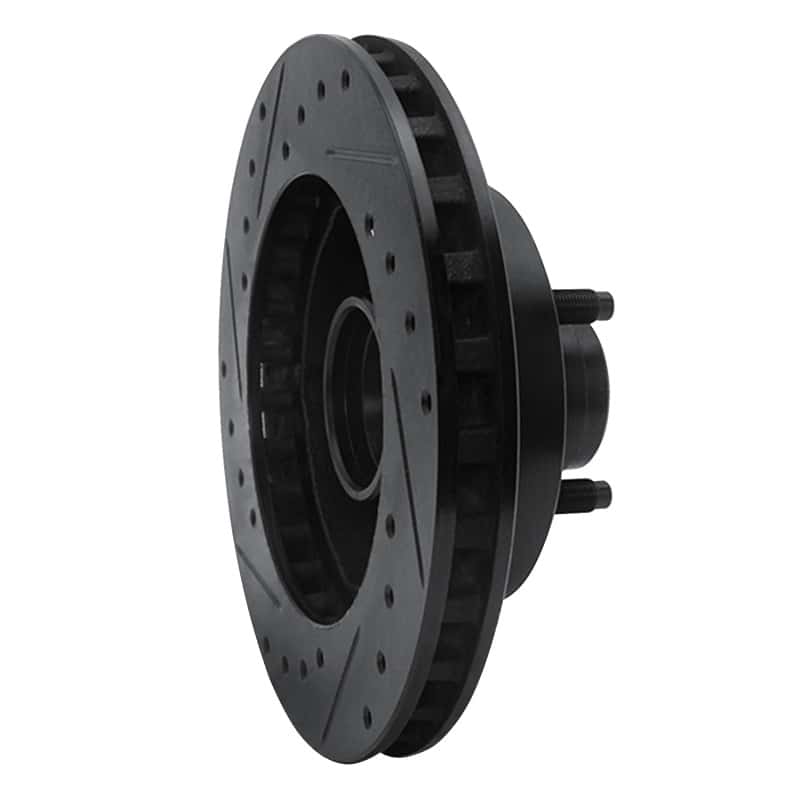 R1 Concepts — R1 95-97 Ford Ranger (USA/Canada) Front Right Drilled & Slotted Black Brake Rotor
R1 Brake Rotor Drill - view 4
