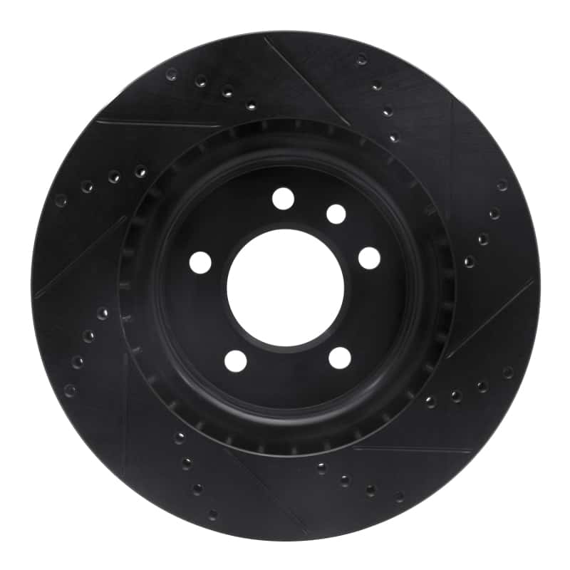 R1 Concepts — R1 18-20 Land Rover Range Rover Sport Rear Left Drilled & Slotted Black Brake Rotor
R1 Brake Rotor Drill - view 5