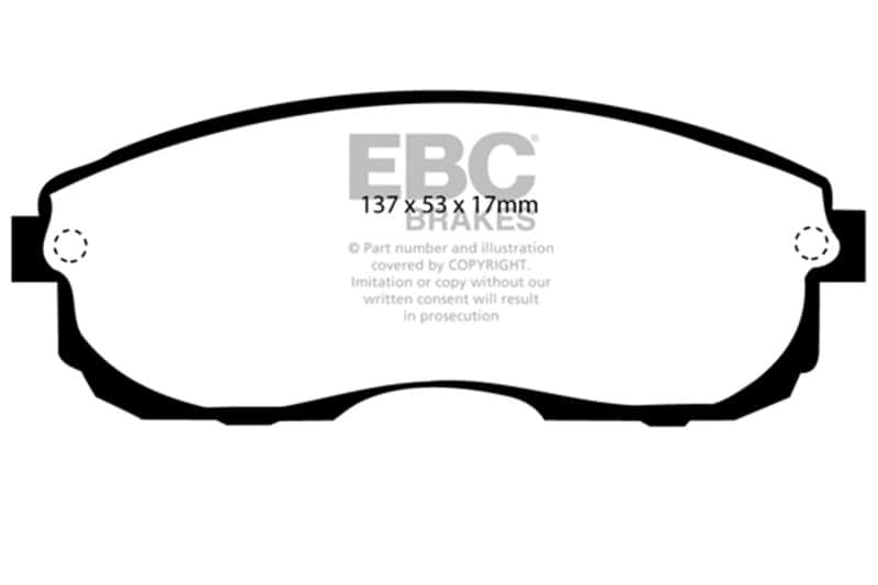 EBC — EBC 99-01 Infiniti G20 2.0 Ultimax2 Front Brake Pads
Disc Brake Pad - view 1