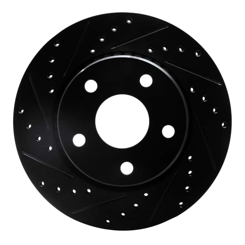 R1 Concepts — R1 07-18 Jeep Wrangler Front Left Drilled & Slotted Black Brake Rotor
R1 Brake Rotor Drill - view 1