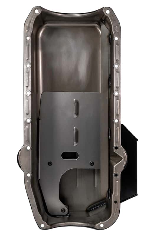 Moroso — Moroso 80-85 Chevrolet SBC(w/Passenger Side Dipstick) Wet Sump 7qt 7.5in Steel Oil Pan - Black - view 2