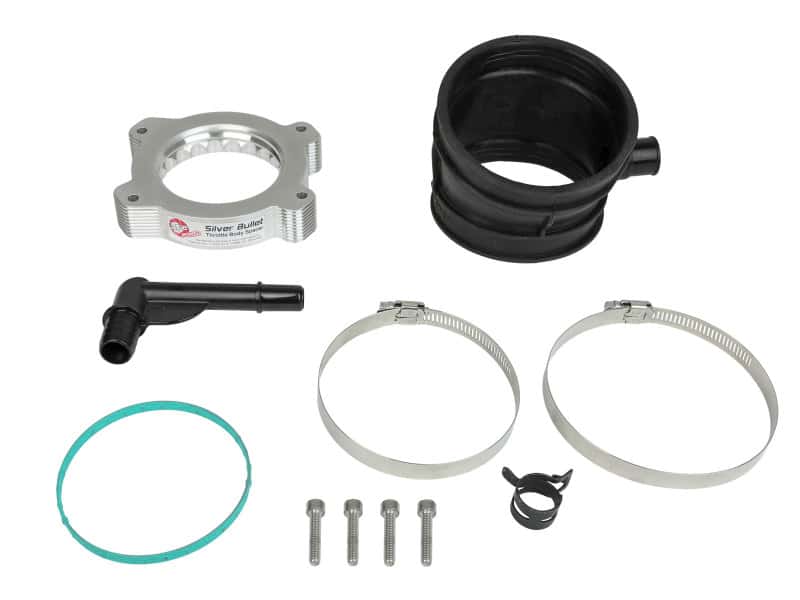 aFe — aFe 2020 Vette C8 Silver Bullet Aluminum Throttle Body Spacer Works w/ Factory Intake Only - Silver
Throttle Body Spacer - view 4