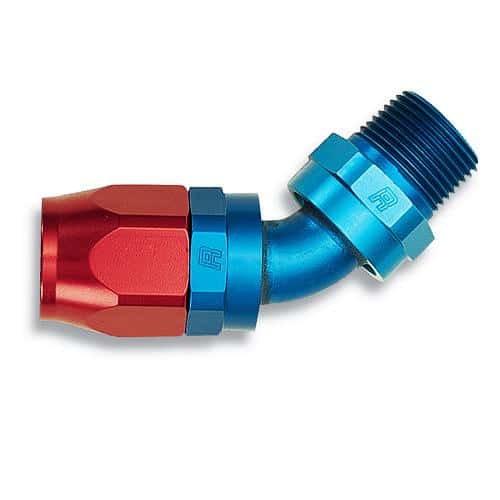 Russell — Russell Performance Swivel Hose End Assy #10 AN Male SAE Port to #8 Hose 90 Deg Clr/Blk Anodized
Hose Fitting - view 7