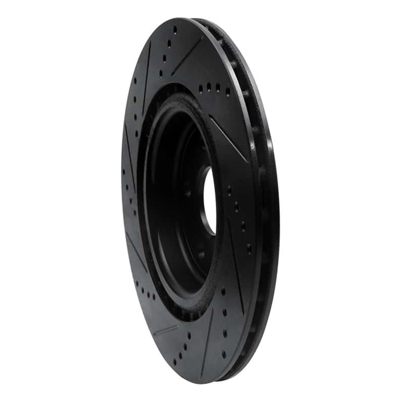 R1 Concepts — R1 2017-2020 Jaguar I-Pace Rear Right Drilled & Slotted Black Brake Rotor
R1 Brake Rotor Drill - view 4