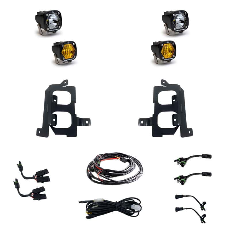 Baja Designs — Baja Designs 19-22 GMC 1500 S1 Fog Pocket Mount Kit Clear Spot / Clear Wide Cornering - view 1